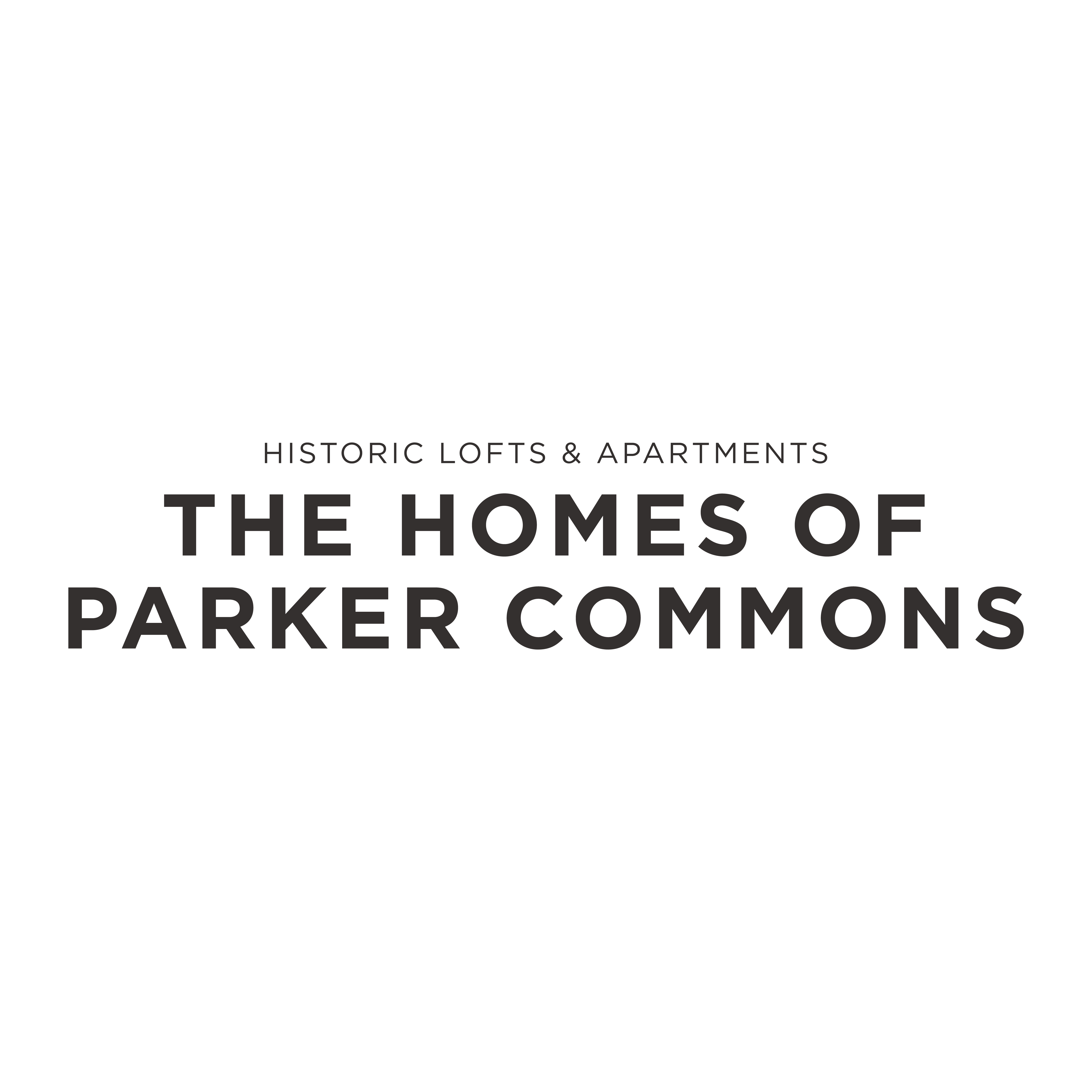 A poster advertising historic lofts and apartments in Parker Commons.
